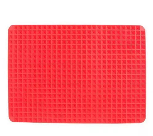 Non-Stick Silicone Pyramid Cooking Mat with grid for even cooking