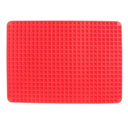 Non-Stick Silicone Pyramid Cooking Mat with grid for even cooking