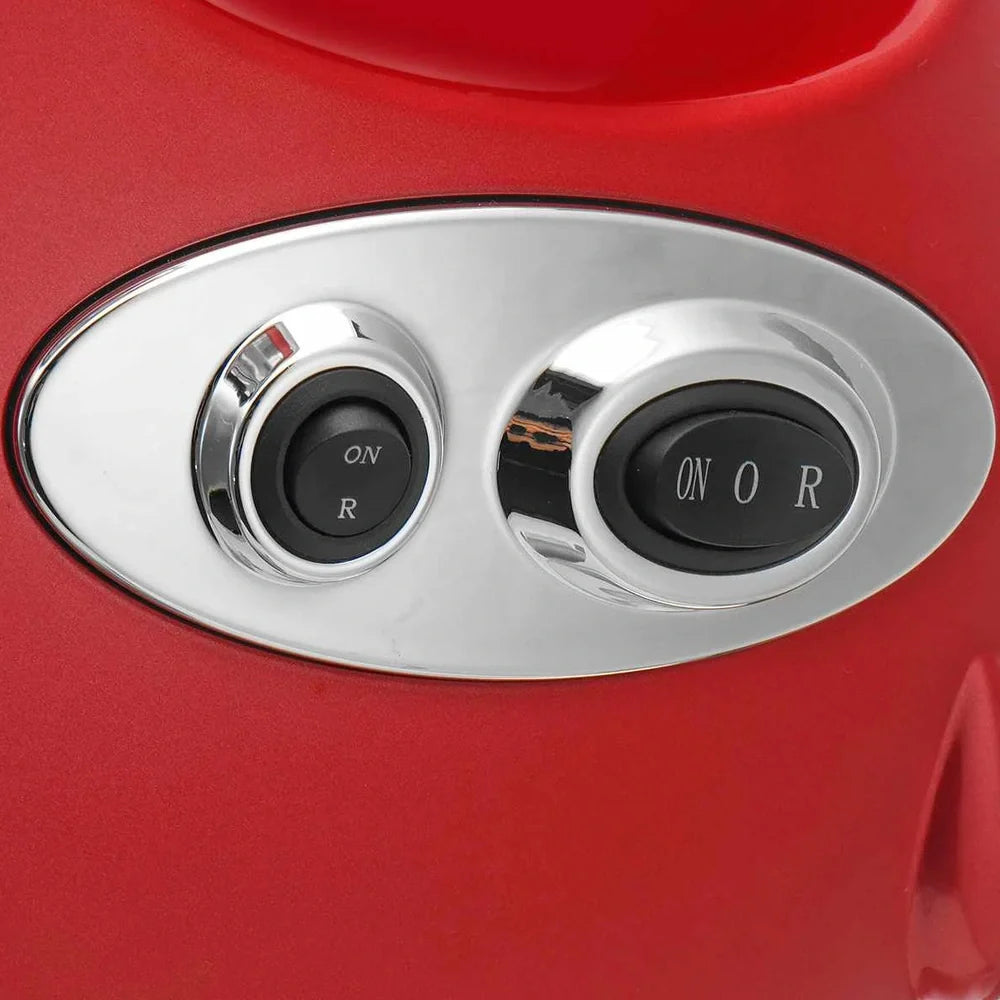 Red electric meat grinder with 800W motor processing 800 grams per minute with food-grade aluminium construction
