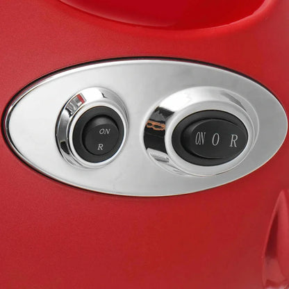 Red electric meat grinder with 800W motor processing 800 grams per minute with food-grade aluminium construction