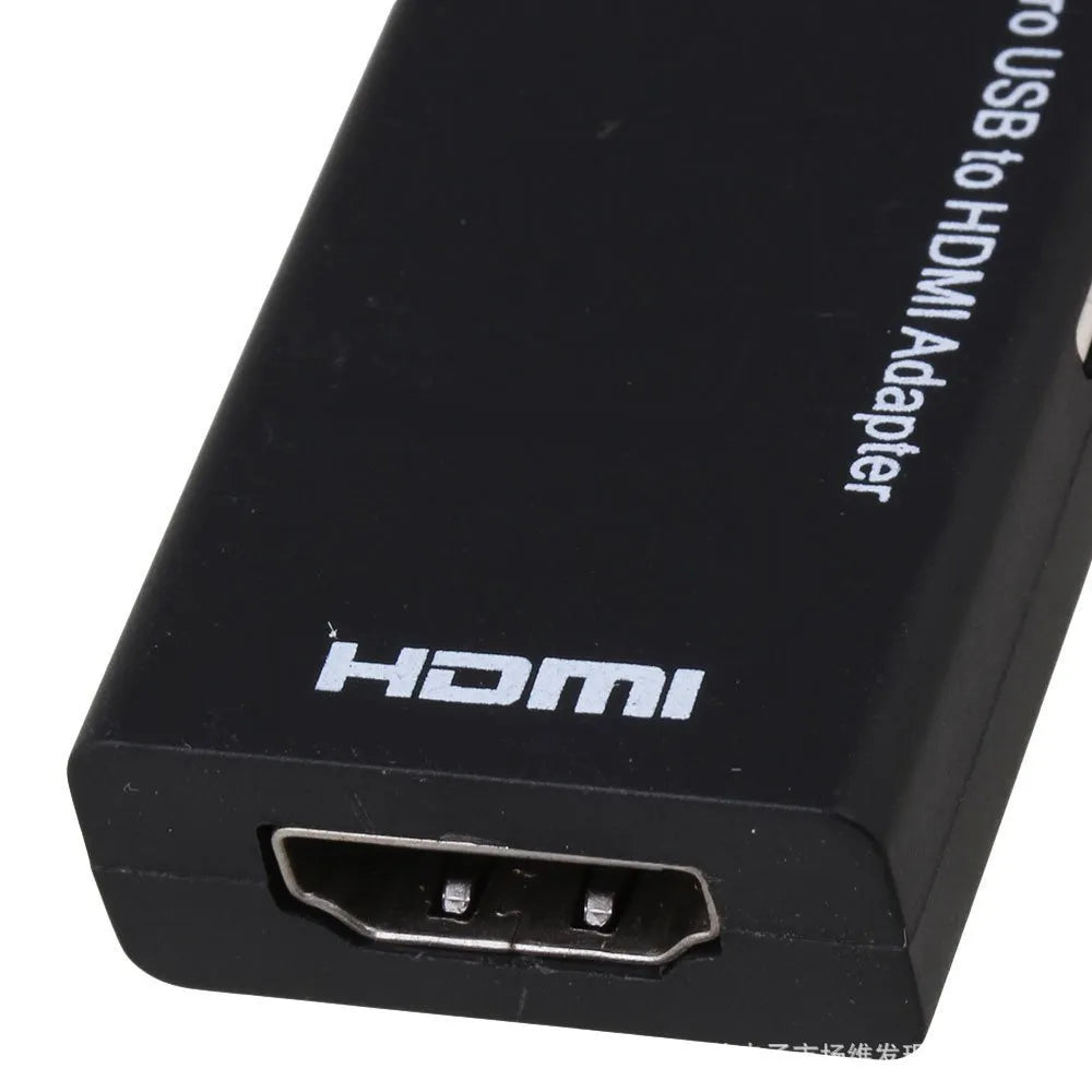 Black HD to HDMI adapter cable for connecting handheld devices to displays