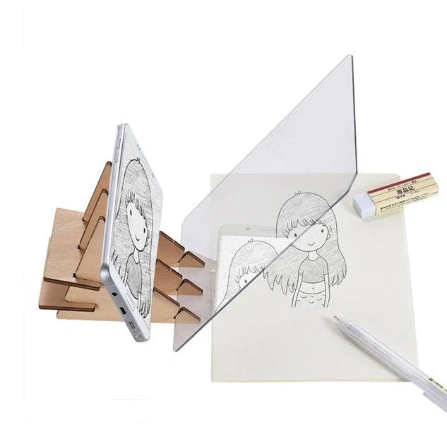 ABS Material Painting Tracing Board for artists, black color, 22.5 x 15.6cm