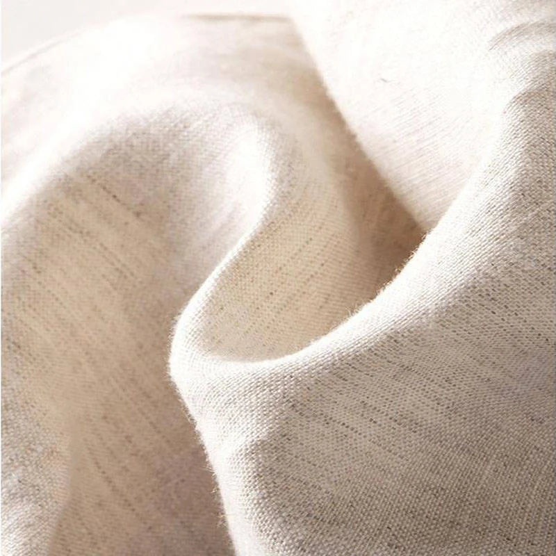 Women's cotton and linen high-waist straight leg pants in a variety of colors