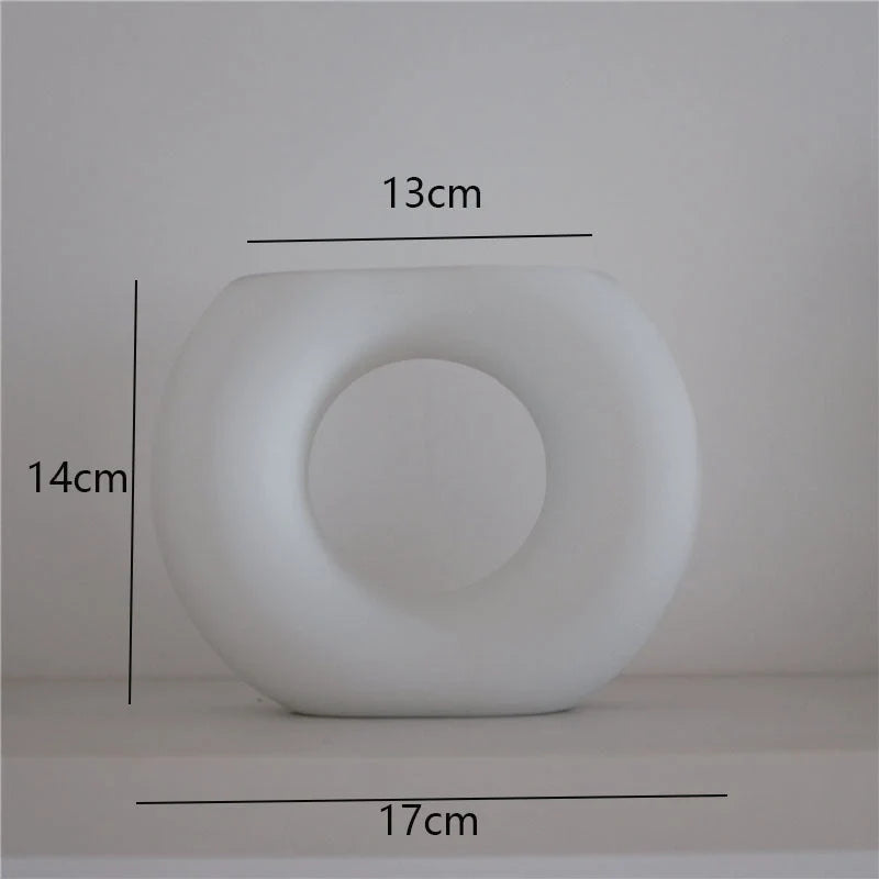 Minimalist ceramic vase set for modern home decor with rough texture