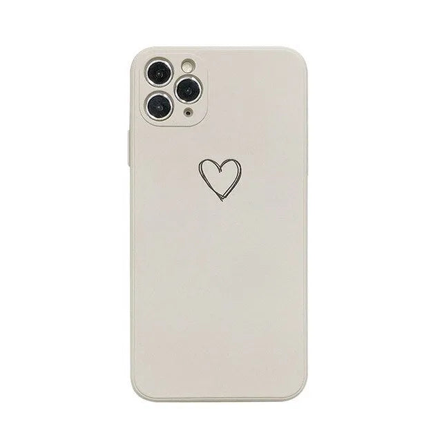 Silicone iPhone case in solid colours like black, green, pink, and white, showing TPU material and slim back cover design