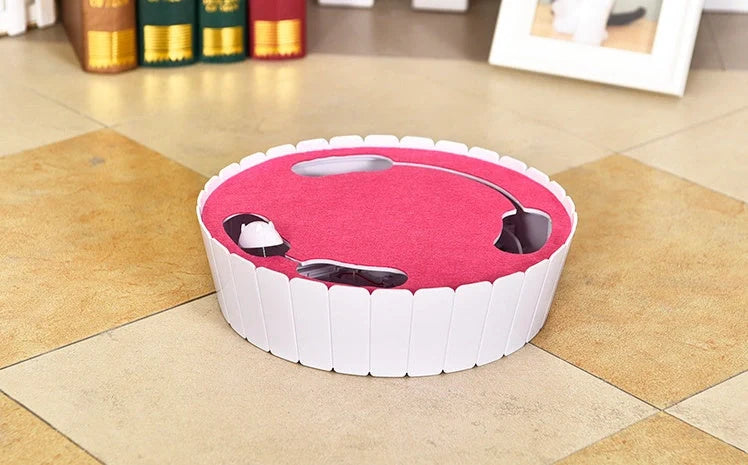 Automatic mouse cat teaser toy with remote control in blue, green, and rose red