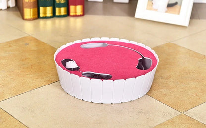 Automatic mouse cat teaser toy with remote control in blue, green, and rose red