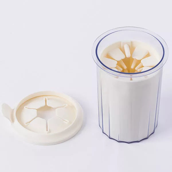 Portable Pet Foot Washer Cup with soft silicone bristles for small dogs