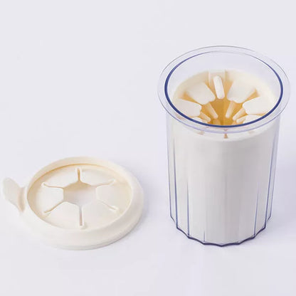 Portable Pet Foot Washer Cup with soft silicone bristles for small dogs
