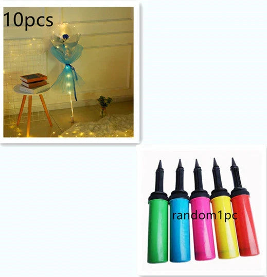 Enchanting LED-illuminated balloon bouquet with vibrant rose colors for any occasion