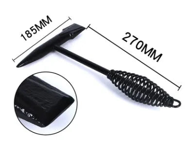 Welding hammer with high carbon steel head and spring handle for slag and rust removal
