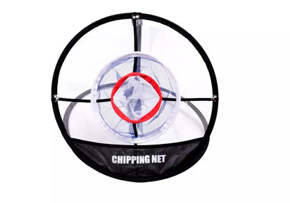 UP Indoor Outdoor Chipping Pitching Training Net in white, portable and durable for golf practice