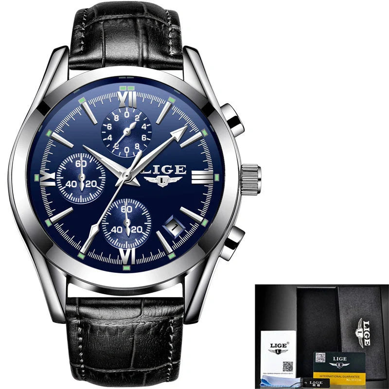 Sports quartz watch with 30M waterproof and mineral glass mirror