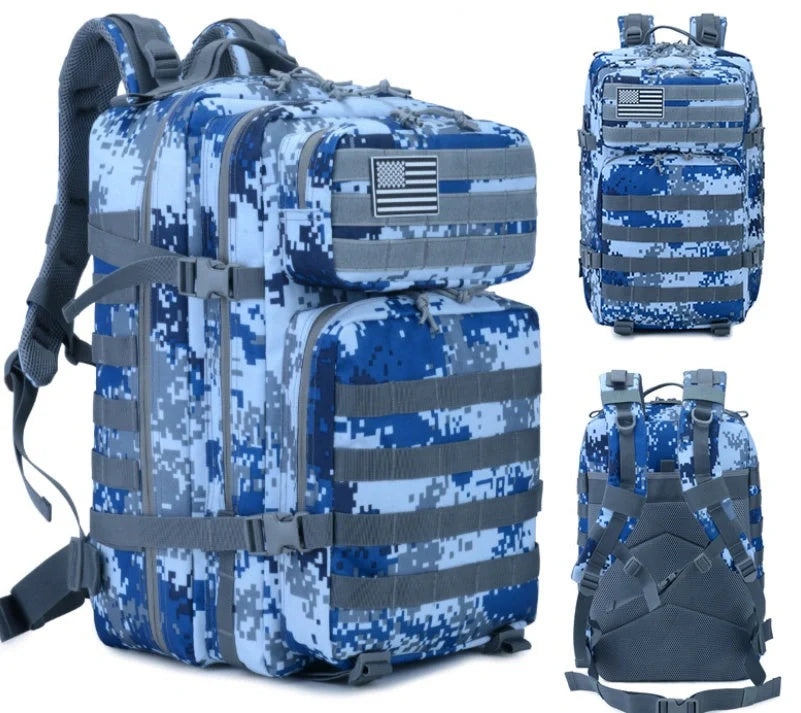 Durable 50L tactical backpack for outdoor adventures and daily commutes