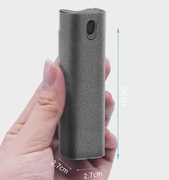 2-in-1 screen cleaner kit with microfiber cloth for dust and fingerprint removal on electronic devices