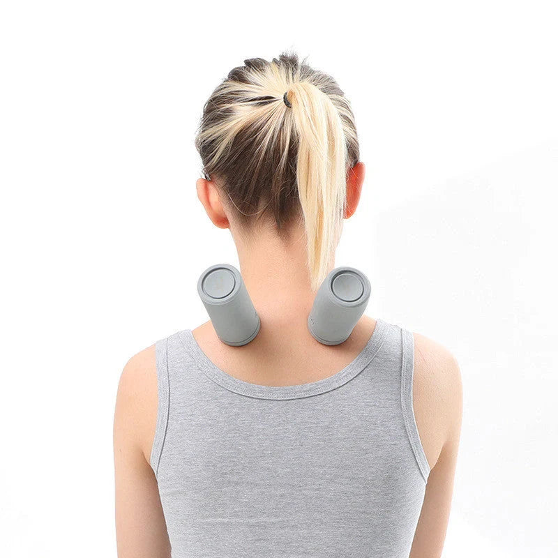 Mini USB Charging Negative Pressure Massager in grey and pink