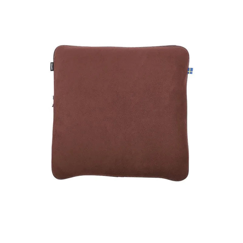Volvo car headrest neck pillow and lumbar support cushions in brown, black, beige and coffee colours