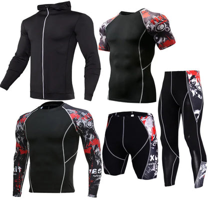 Quick-drying running suit in blue, made from milk silk and 90% polyester, available in multiple sizes and colours.