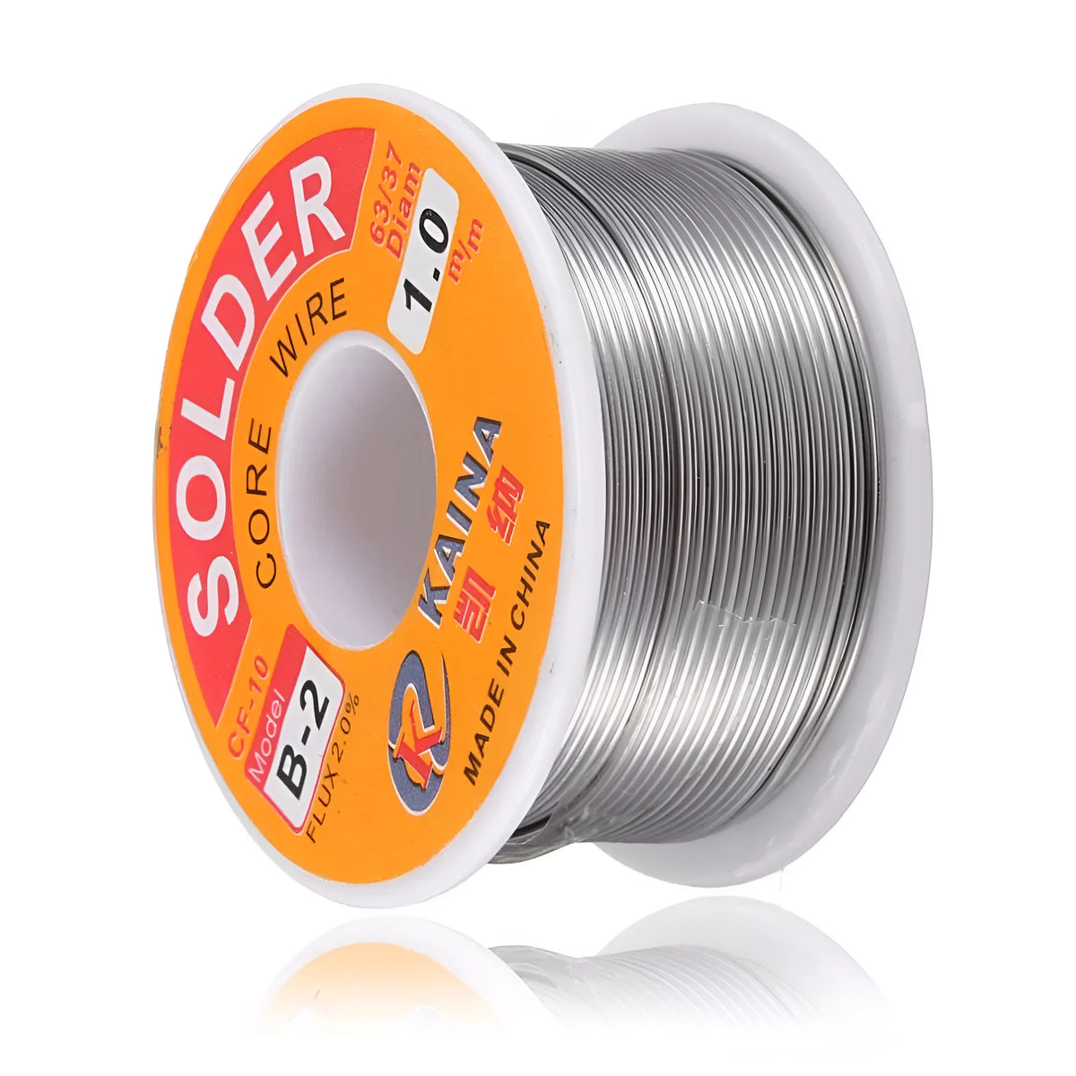 Kena tin-lead rosin-core solder wire 50g spool with 0.5mm to 1.0mm diameter options and 255°C melting point