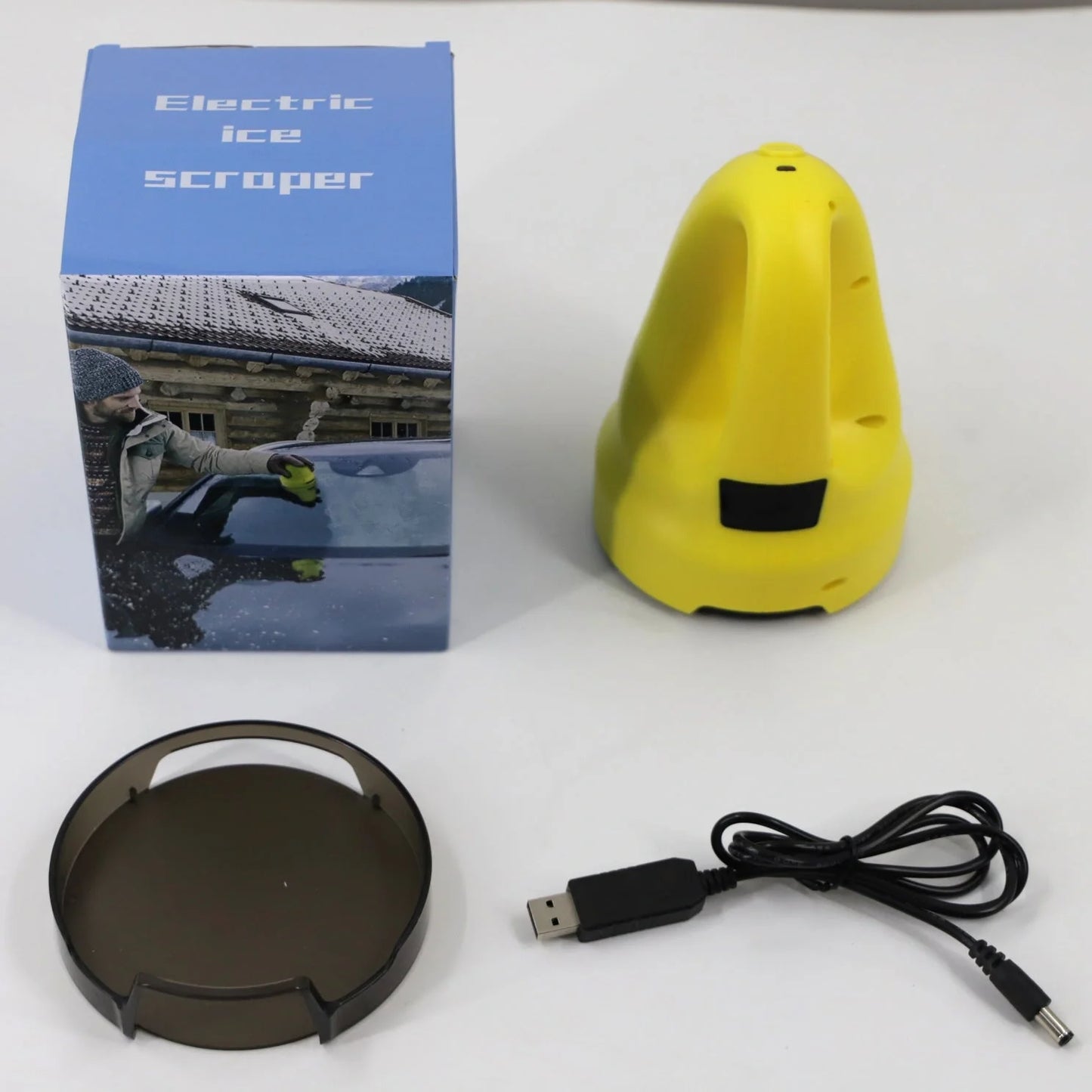 Electric snow scraper with lithium battery for quick ice removal on car windows