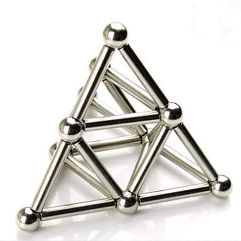 Buck Ball Magnetic Stick Toy with rods and steel balls for creative play