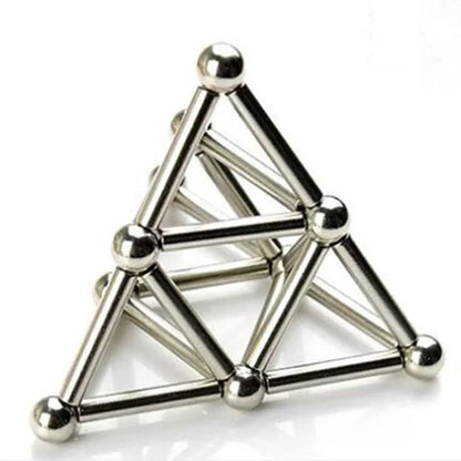 Buck Ball Magnetic Stick Toy with rods and steel balls for creative play