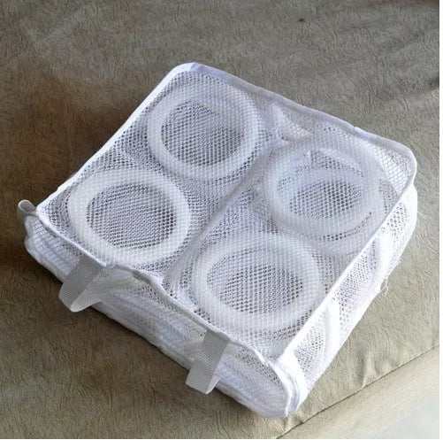 Machine Wash Shoes Magic Protective Mesh Bag in various colors for safe shoe cleaning