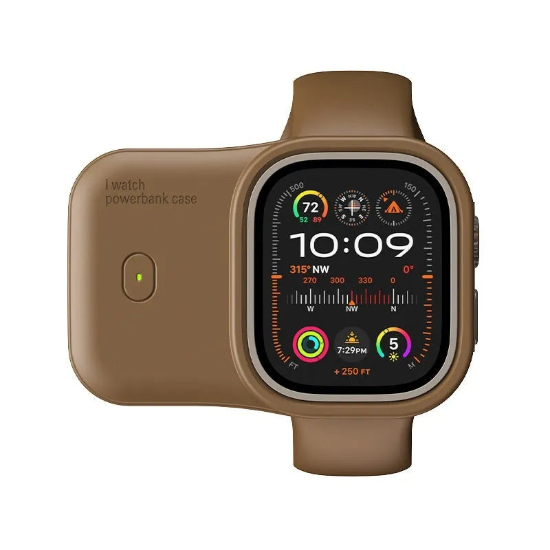 Apple Watch portable wireless charging case power bank with silicone protective sleeve