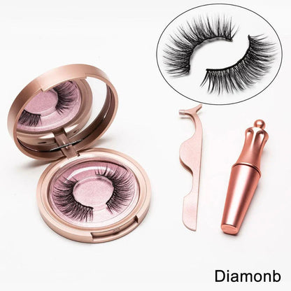 Magnetic Liquid Eyeliner and False Lashes Set - Easy Application, No Glue Needed