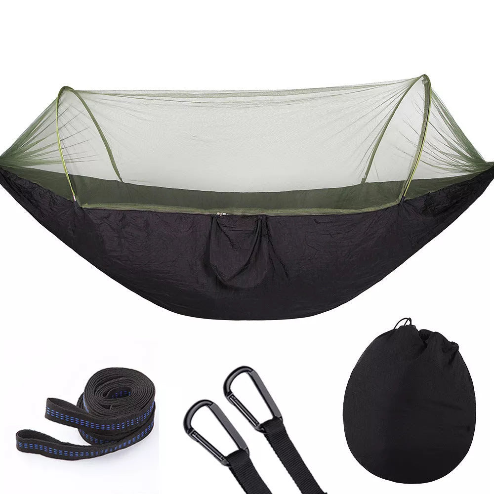 New parachute cloth mosquito net hammock in various colors for outdoor camping