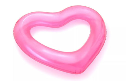 Oversized 120cm heart-shaped swim ring for adults in vibrant colors
