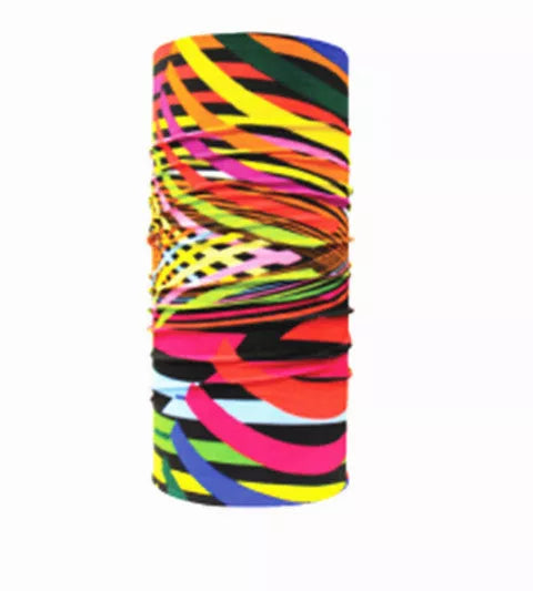 Polyester sports bandana for cycling and sun protection in various patterns