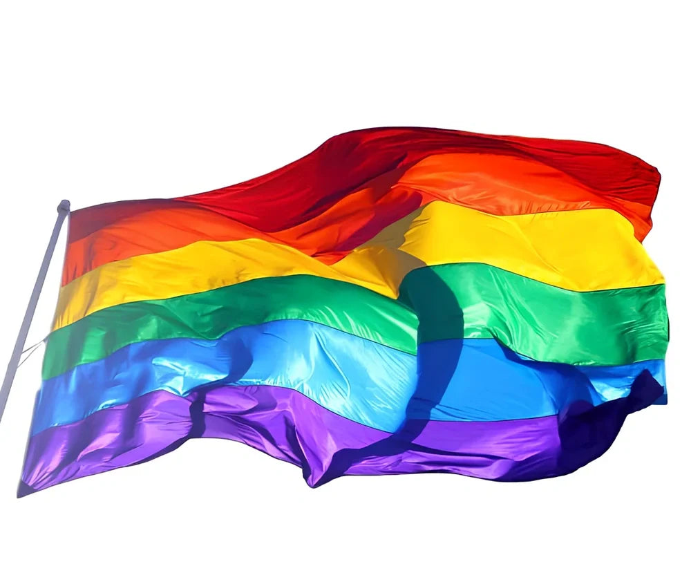 Pride LGBT rainbow flag 90x150cm with double-sided printing showing vivid colours