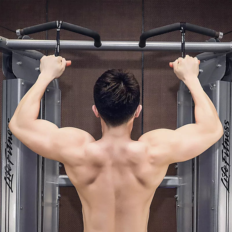 Nylon resistance band handles with 1-meter elastic rope for gym training