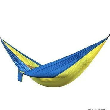 Durable and lightweight parachute hammock in various outdoor-friendly color options