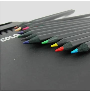 Wooden painting pencil set with first class elm shell, 12 colours, and 3.0mm lead hardness