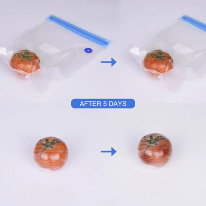 Premium vacuum seal food storage bags with hand pump for keeping food fresh longer