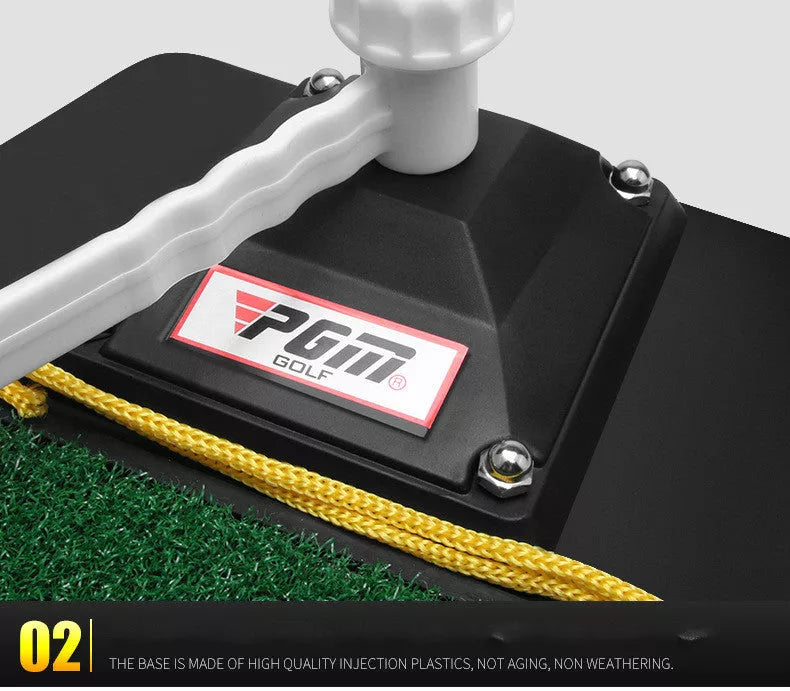 Multi-functional Golf Swing Trainer with durable rubber base and PP grass surface