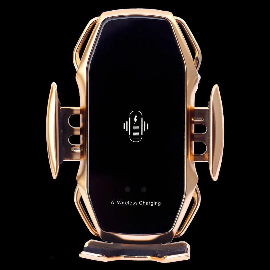 Car dashboard mobile phone holder with flexible neck and USB charging port in multiple colours