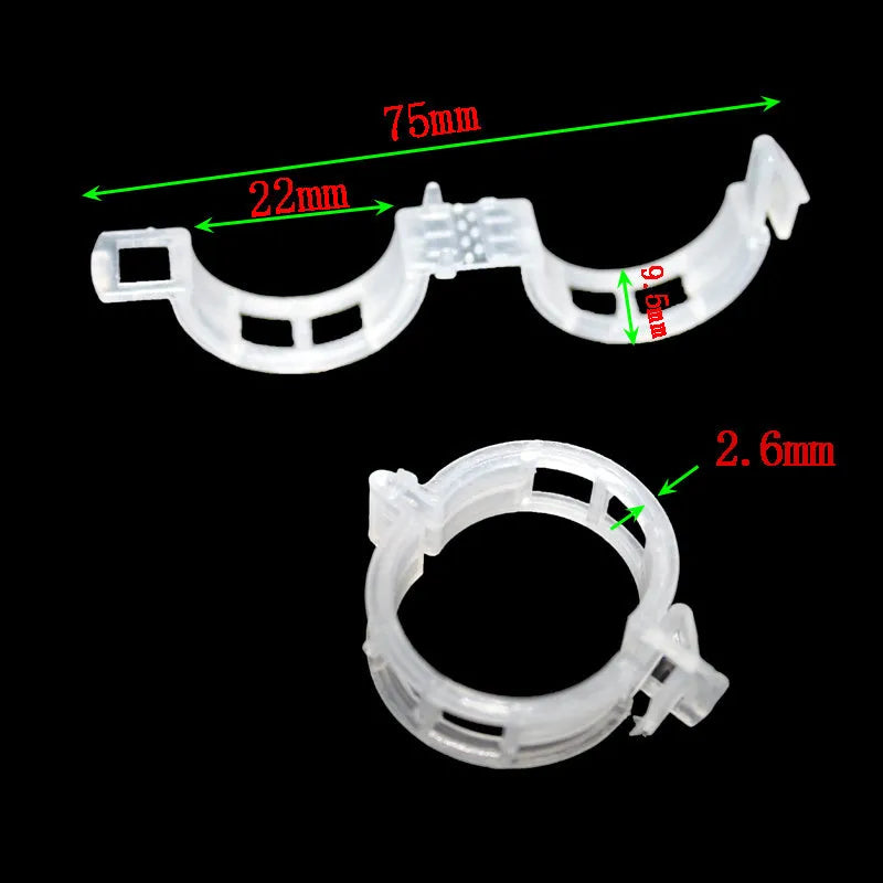 Plastic tomato grafting clips in assorted colours for plant support