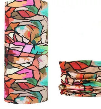 Polyester sports bandana for cycling and sun protection in various patterns