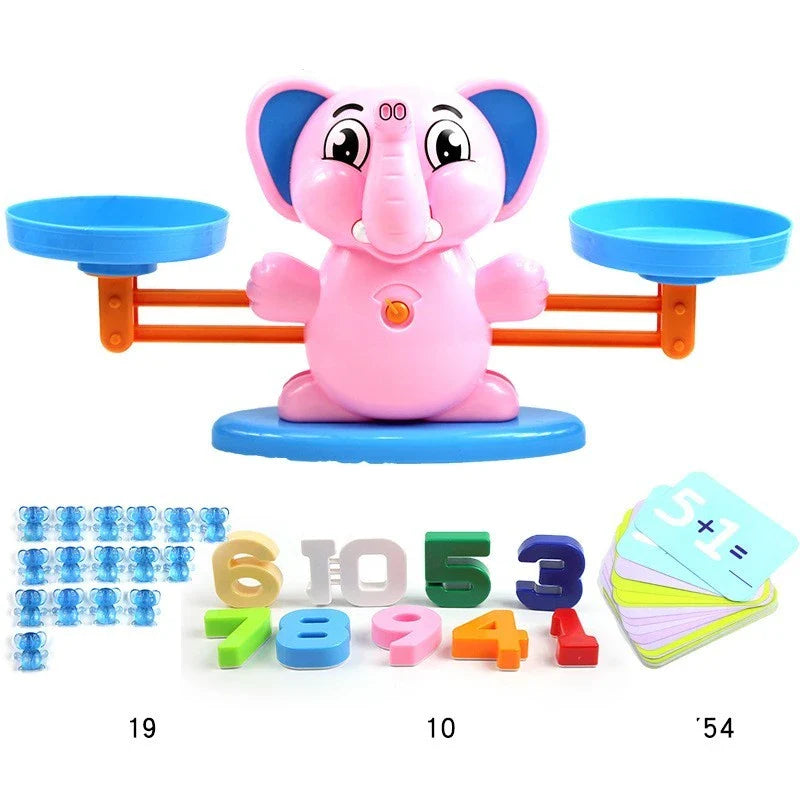 Engaging Educational Balance Toy with colorful animal shapes and digital display for early math learning