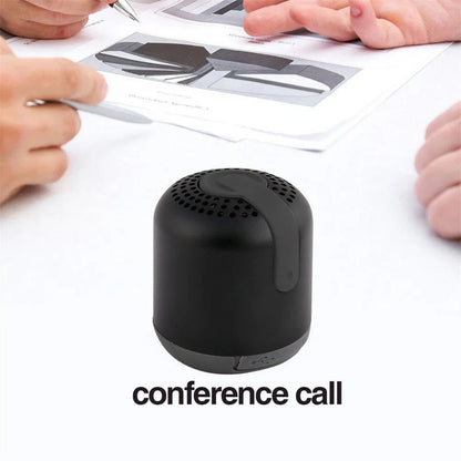 Hieha XQ11 cylindrical portable Bluetooth speaker in black, gold, pink, red, or silver.