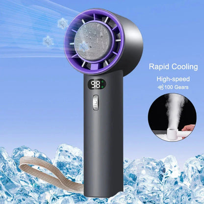 Powerful Portable Cooling Fan with Adjustable Speeds and Long-Lasting 3000mAh Battery