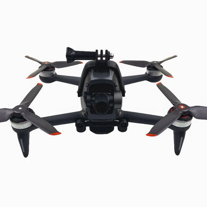 3D-printed hard plastic drone expansion bracket with soft sponge contact for GoPro camera mounting
