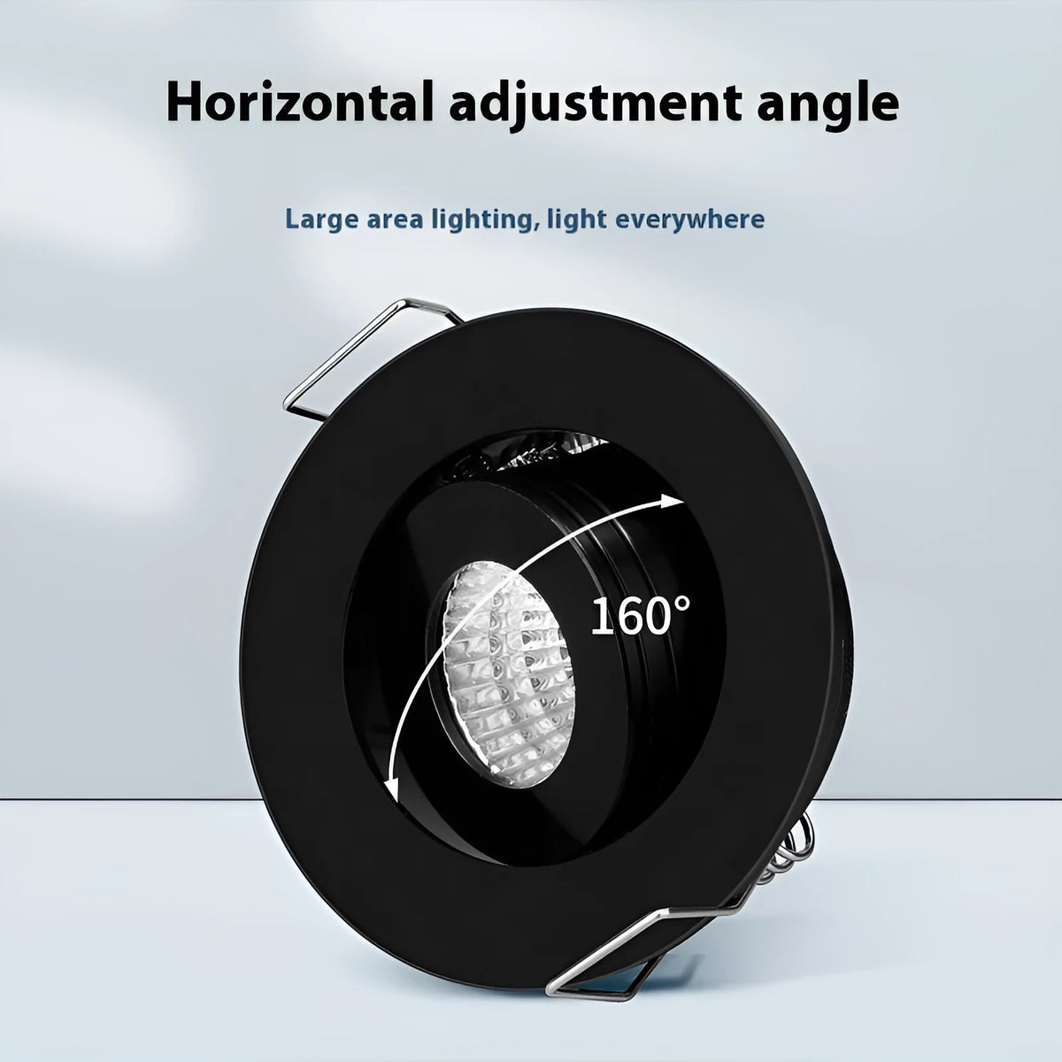LED mini spotlight embedded concealed 1W 3W aluminium 220V in elegant white or YaHei black