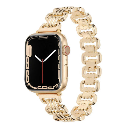 Alloy metal ladies watch bracelet for Apple Watch in silver, black, gold, rose gold, Starlight colours