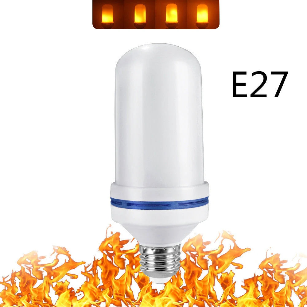 Flame-Flickering LED Bulb with Adjustable Intensity and Universal E27 Base for Cozy Ambiance