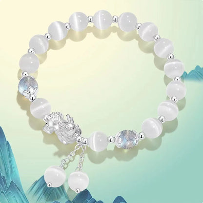 Handmade natural black agate couple bracelet with 10mm wave design and grey colour options