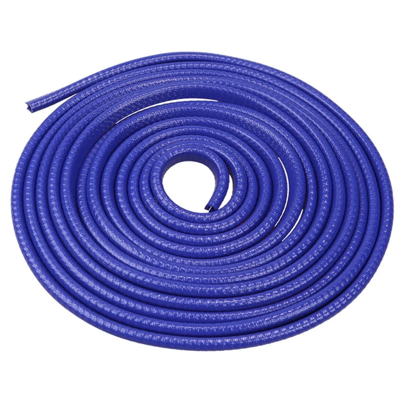 Universal car door anti-collision strip with built-in steel disc for scratch protection